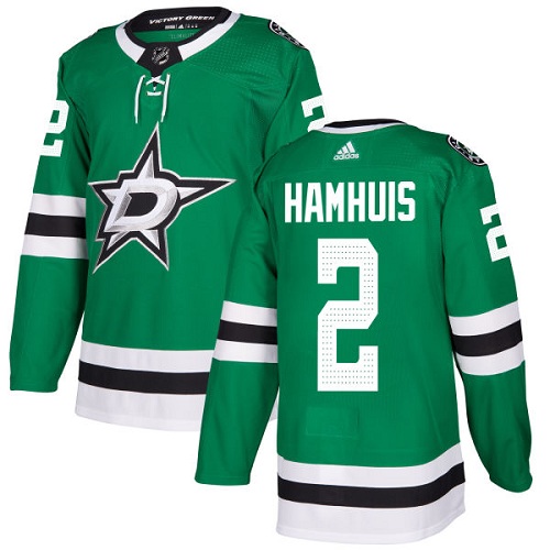 Adidas Men Dallas Stars 2 Dan Hamhuis Green Home Authentic Stitched NHL Jersey